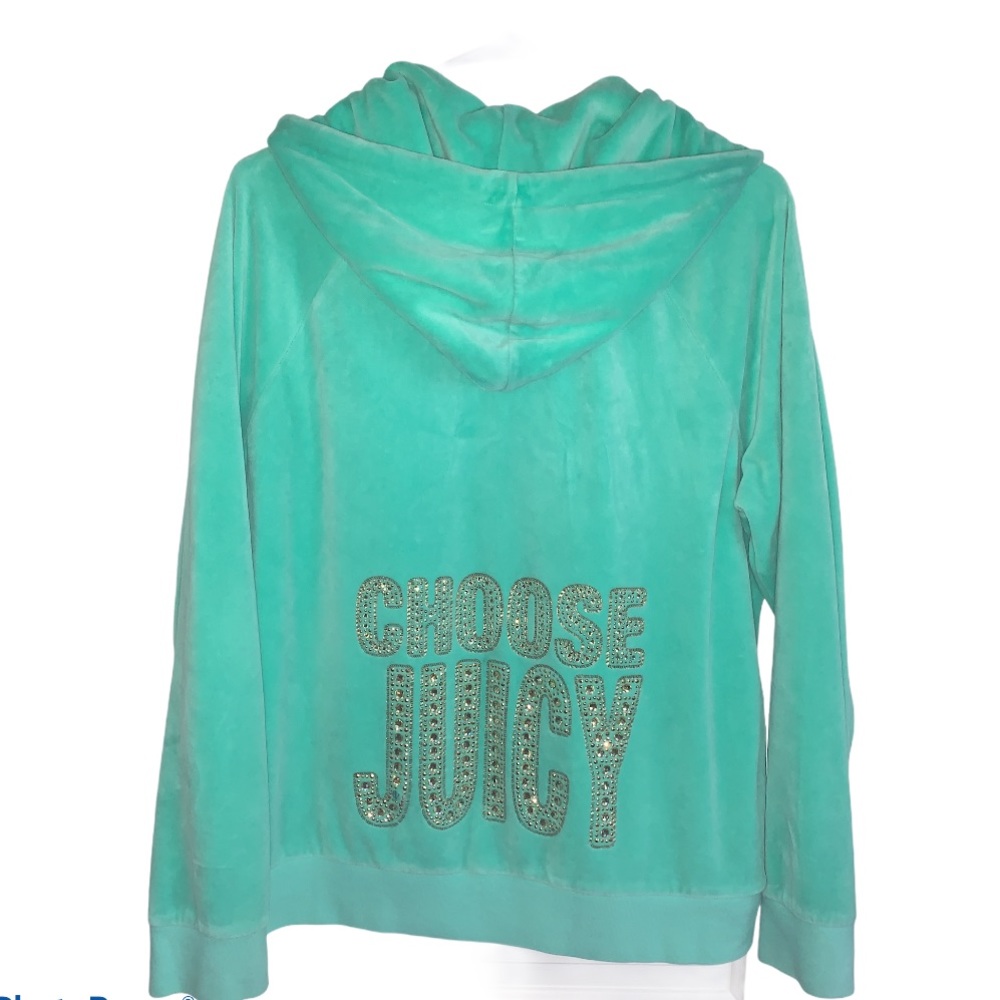 JUICY COUTURE VELOUR BLING TRACK JACKET SZ L